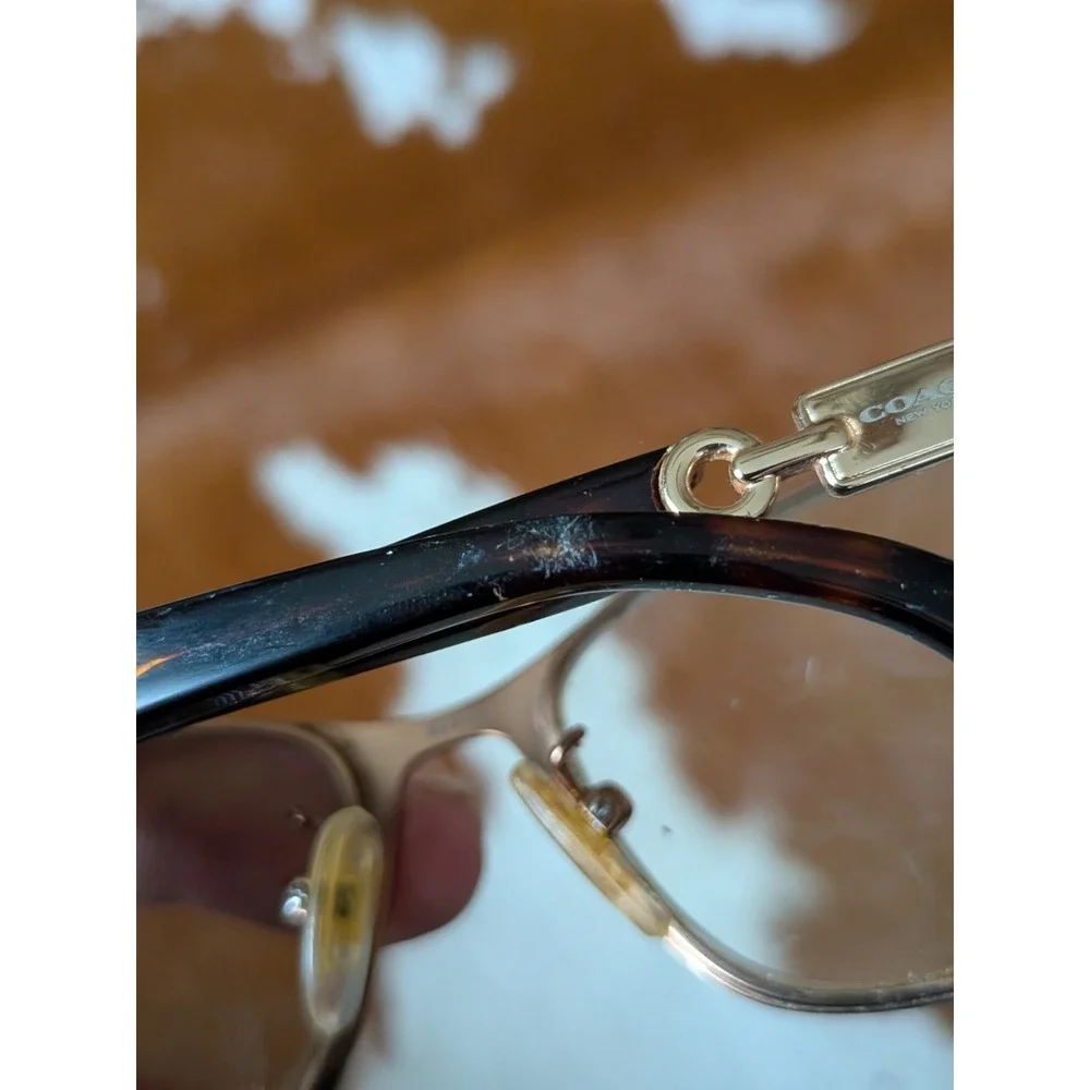 COACH HC5065 9213 Sand / Dark Tortoise Square Metal 53 mm Eyeglasses Frames
